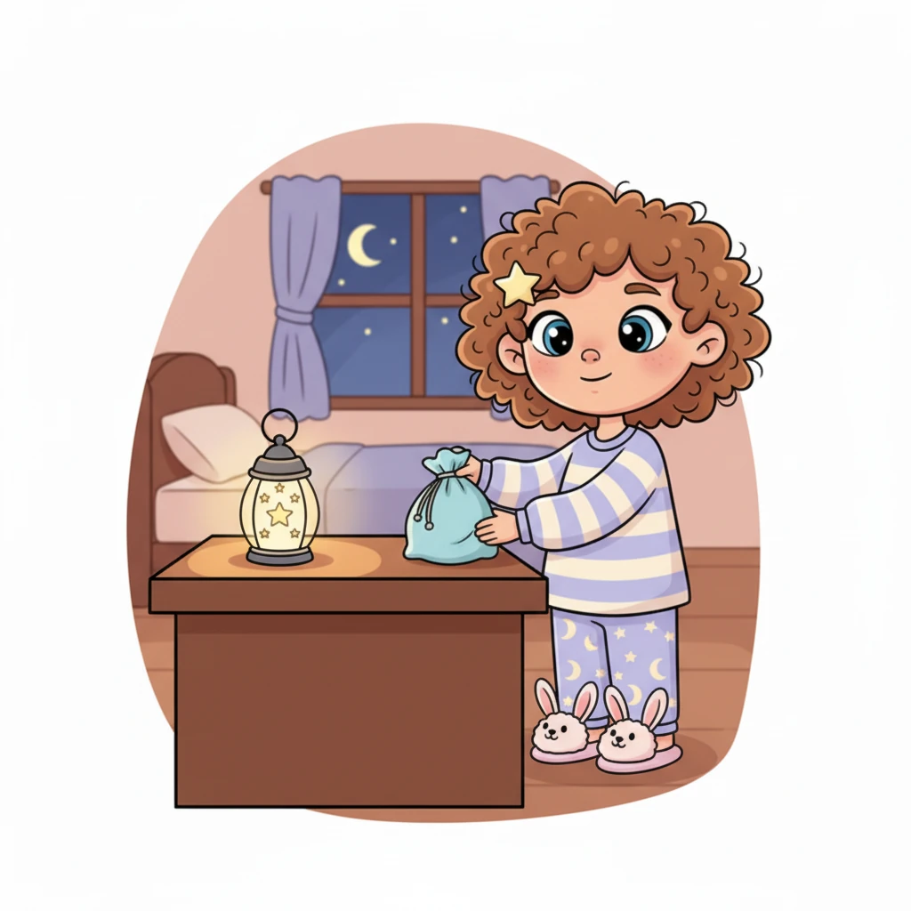 You gently place your small bag on a sturdy wooden desk, its surface smooth and quiet, reflecting the soft lantern light. There are no worries to unpack here, only a growing sense of calm and readiness for the tranquil night ahead. You feel your shoulders slowly relax.