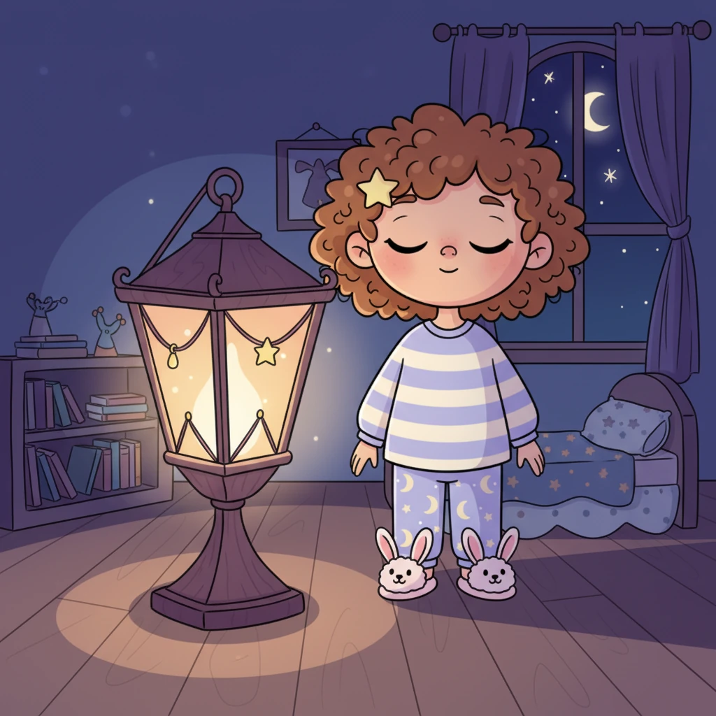 The enchanted lantern in the room slowly, softly dims, its light becoming fainter, casting longer, softer shadows that dance gently. Its glow becomes a whisper, a gentle farewell to the waking world. You close your eyes for a moment, feeling sleepy.