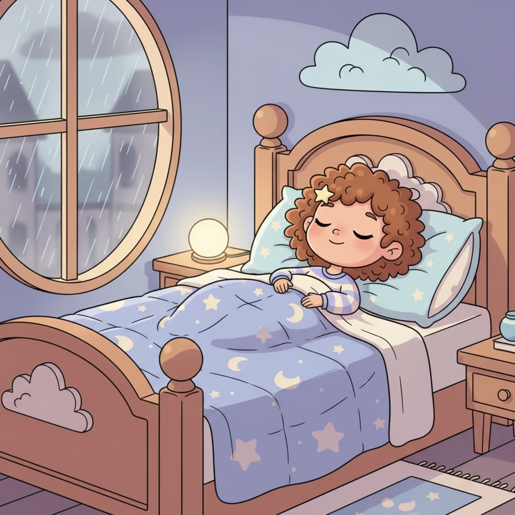 You lie perfectly still, feeling the quiet comfort of your bed, the gentle warmth of the blankets all around you. The only sounds are the soft, rhythmic patter of rain and the quiet, sleepy hum of the academy. Nothing to do, nowhere to be, just peace.