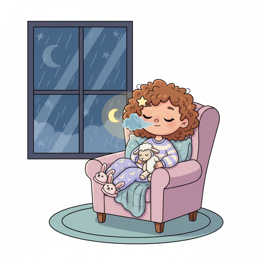 Your breathing begins to slow, becoming deeper, more even, a gentle rhythm that mirrors the rain outside. Each breath in brings a wave of peace, each breath out releases any lingering thoughts or tensions. You are slowly drifting.