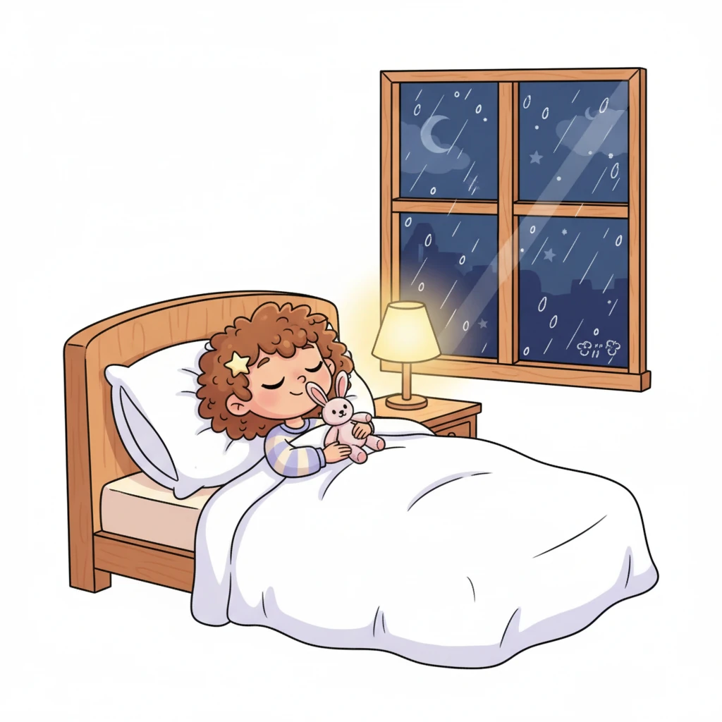 The rain outside continues its soft, rhythmic patter, a constant, comforting sound that washes over you. It's like a gentle wave of tranquility, pulling you deeper into relaxation, deeper into your soft bed. You are safe and still.