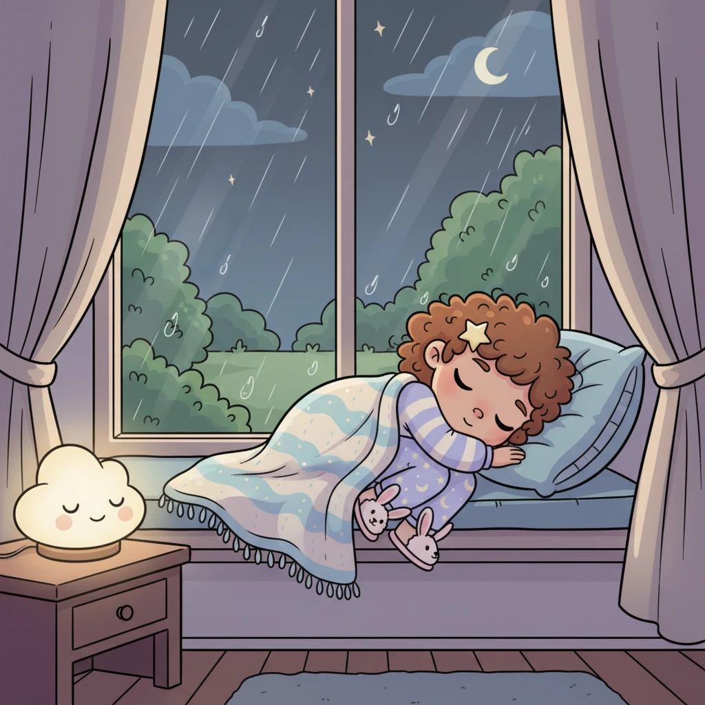 You are safe and warm. The rain is soft. You are quiet and still, perfectly at peace.