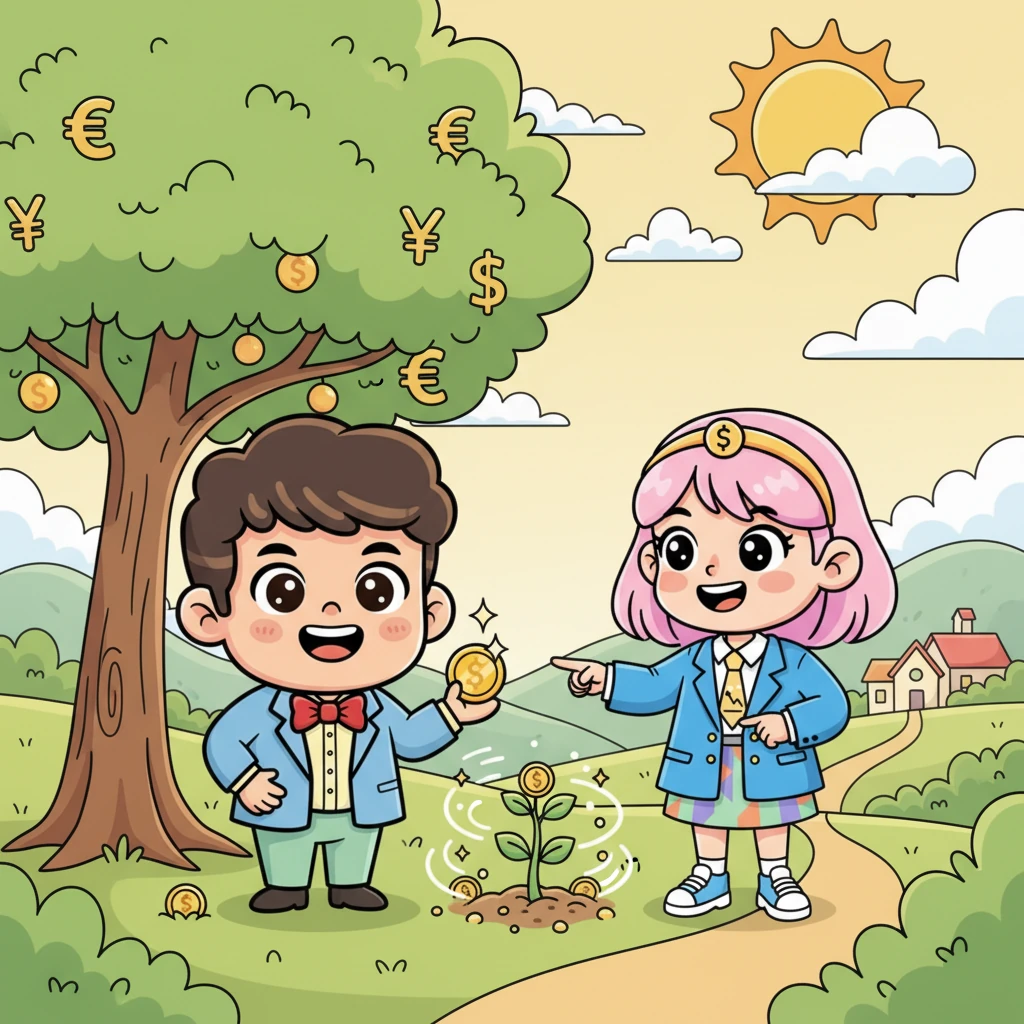 วันหนึ่งคุณลุงใจดีสอนน้องออมสินเรื่อง "การลงทุน" เปรียบเหมือนการปลูกต้นไม้ เธอเริ่มเรียนรู้ว่าการนำเงินไปลงทุนในสิ่งดีๆ ก็เหมือนการปลูกเมล็ดพันธุ์วิเศษที่จะเติบโตเป็นต้นไม้ใหญ่