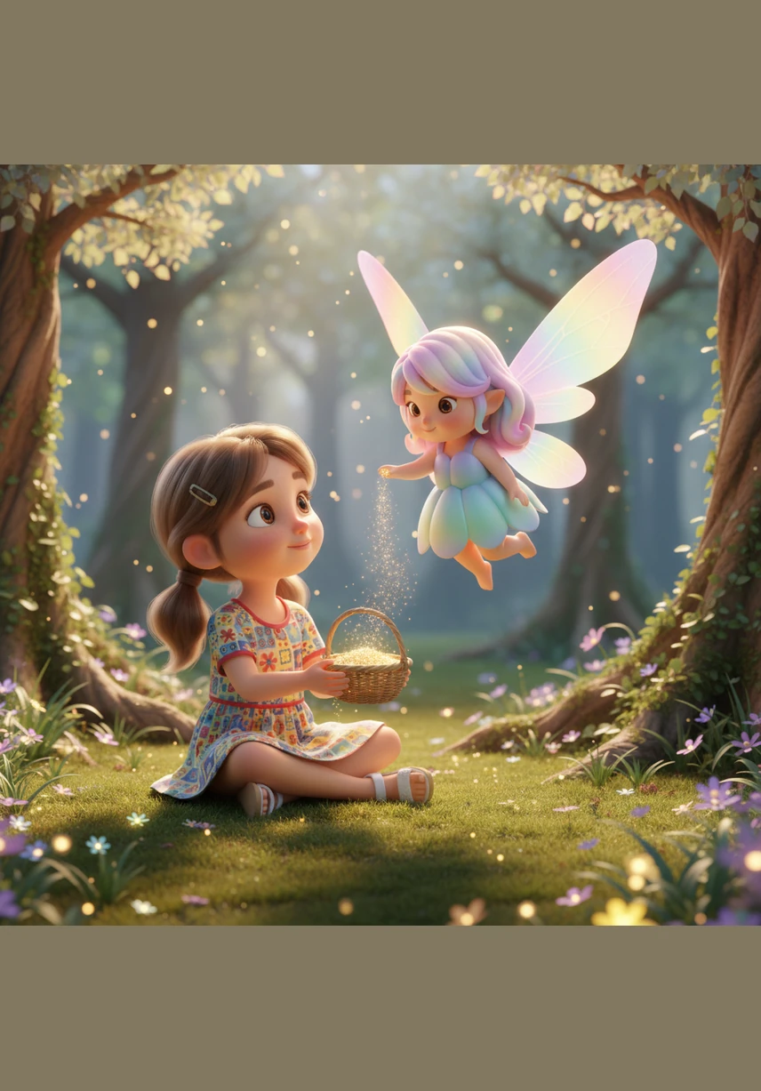 Rina berlari keluar dari hutan dan langsung memeluk ibunya dengan erat sambil memberikan bunga pemberian Lila yang sangat cantik. Dari kejauhan, Lila melambai dengan bahagia dari atas dahan pohon sebelum terbang kembali ke dalam hutan ajaibnya. Cerita ini mengajarkan kita bahwa dengan teman yang baik dan keberanian di hati, tidak ada rintangan yang tidak bisa kita lalui bersama.