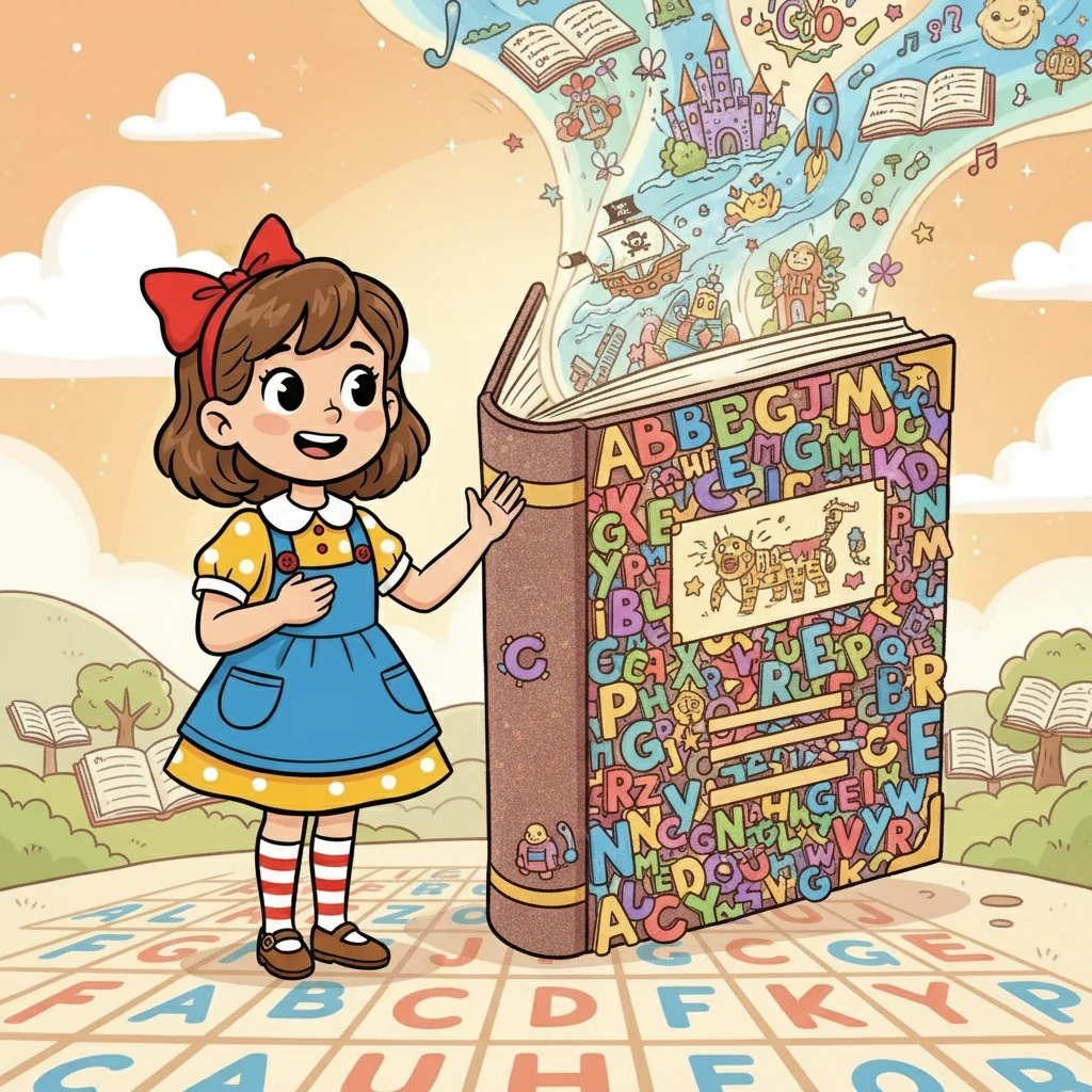 No final, todas as letras se juntaram para formar um livro gigante, mostrando a Lili que aprender o ABC é apenas o começo de grandes histórias. Lili sorriu, sabendo que estava pronta para ler, descobrir e sonhar com um mundo cheio de aventuras.