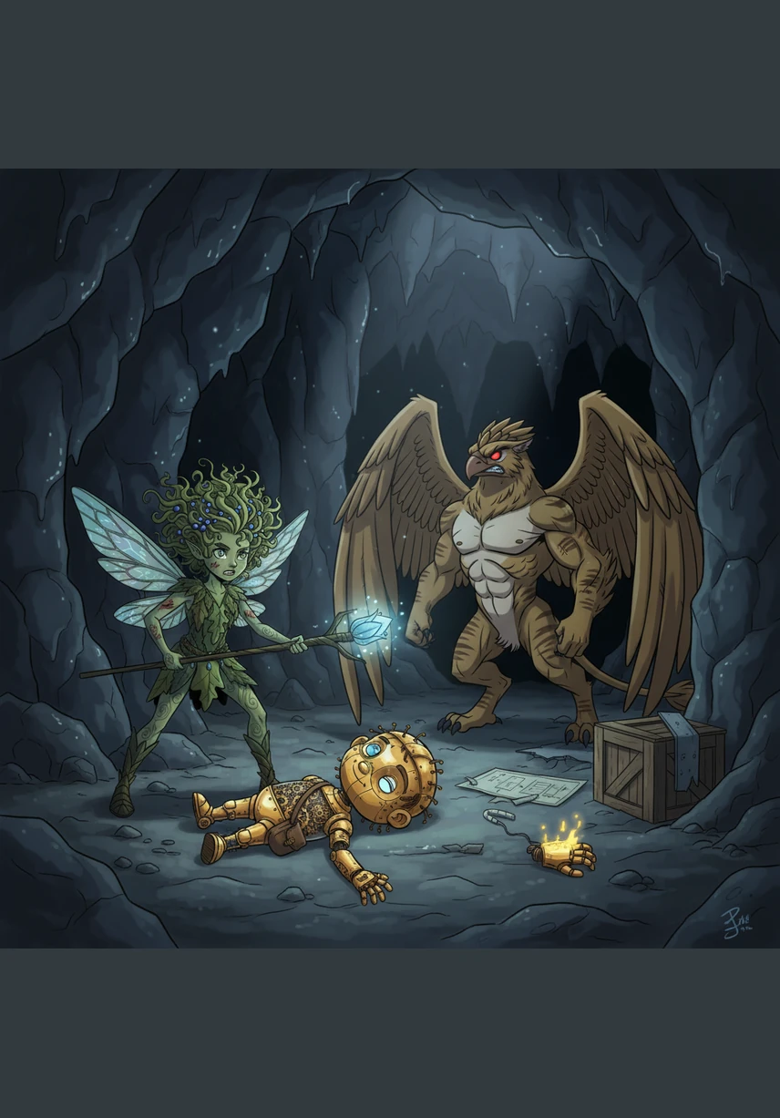 In the heart of the cave sat the Sunken Star, but it was cold, gray, and silent. They realized the gem didn't need a key or a spell, but a spark of genuine connection to wake it up. They gathered around the pedestal, sharing stories of the kindness and laughter they had shared on their long journey.