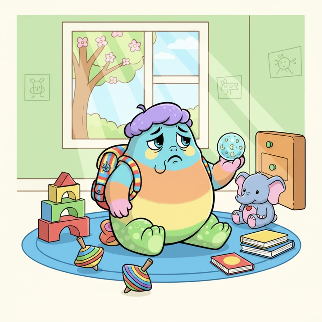 Într-o zi frumoasă de primăvară, Cocolosul se plictisea teribil în camera lui, înconjurat de jucării colorate. Cu un suspin, se gândea la ce ar putea face pentru a alunga plictiseala.