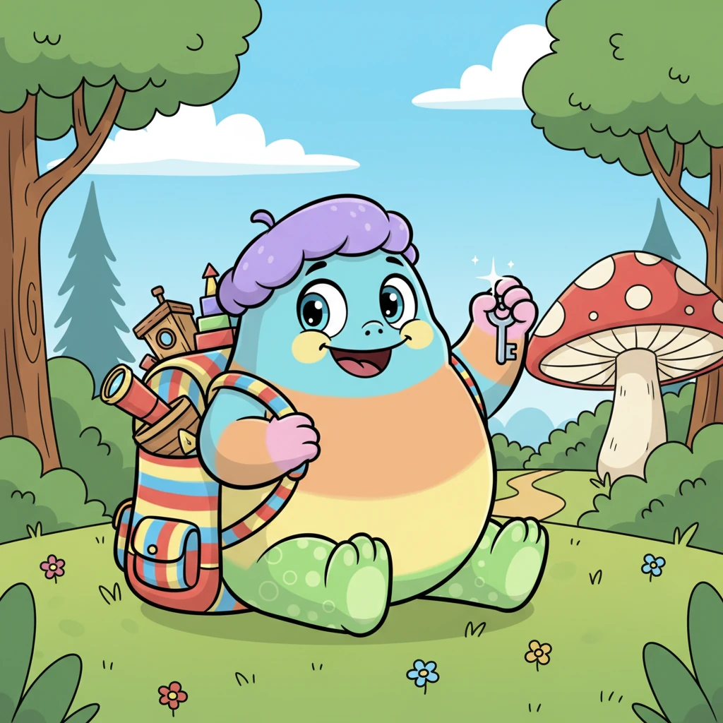 „Ți-am spus că o să te ajut și o voi face!”, a zis Cocolosul, scormonind cu entuziasm în traistuța lui magică. A căutat printre jucării și minuni, până când a exclamat: „Am găsit-o în sfârșit!”.