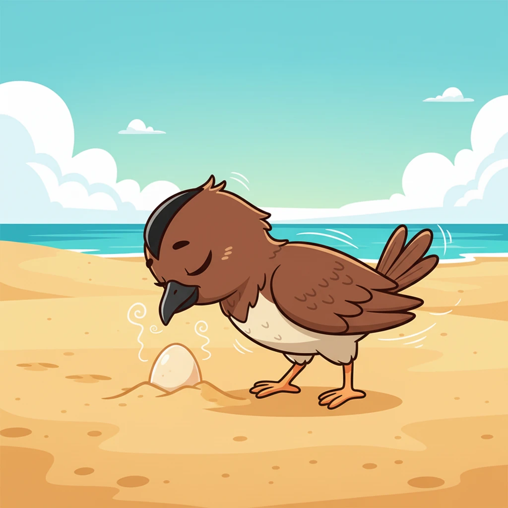 She carefully tested the temperature with her beak, ensuring it was just right for her precious cargo. A satisfied chirp escaped her.