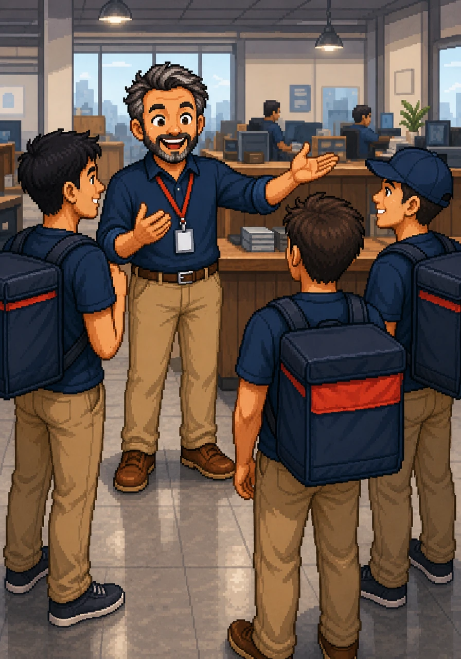 The manager beamed with joy and warmly explained that a large order like this was exactly what they needed today. He gestured toward three young delivery riders waiting near the dispatch counter, noting this single order would secure enough delivery fees for all of them.
