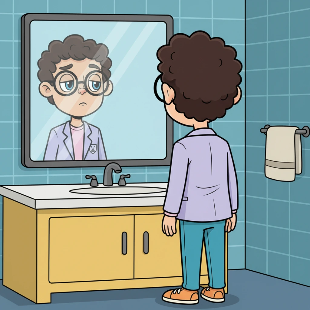 One quiet evening, Leo looks into his bathroom mirror, and his reflection stares back with tired, unfamiliar eyes. The vibrant colors of his world seem to dim around him as he realizes he has become a stranger to himself, lost in the pursuit of pleasing everyone else.