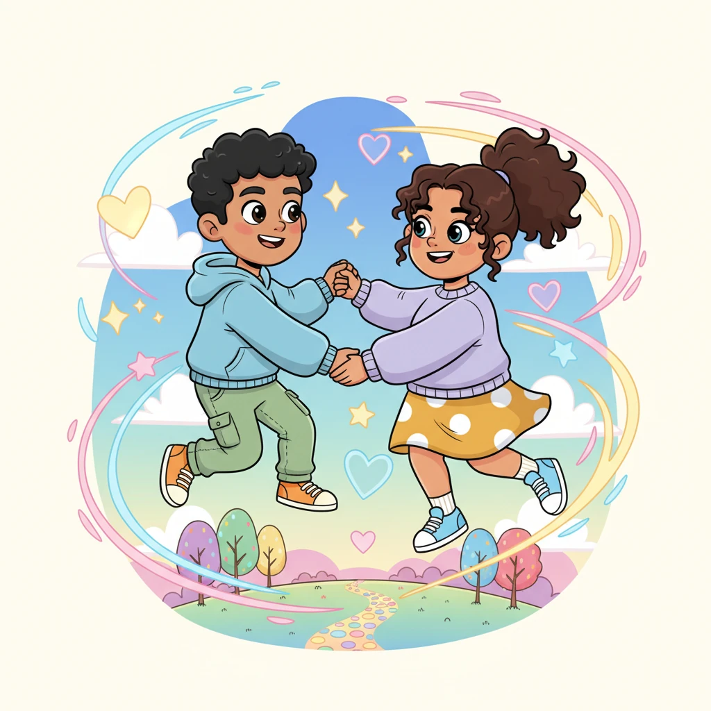Laura and Khalid, forever intertwined, dance through life in perfect harmony, their unique love story a testament to devotion, trust, and playful anticipation. Their smiles are bright, their eyes full of shared understanding, living happily in their wonderfully whimsical world.