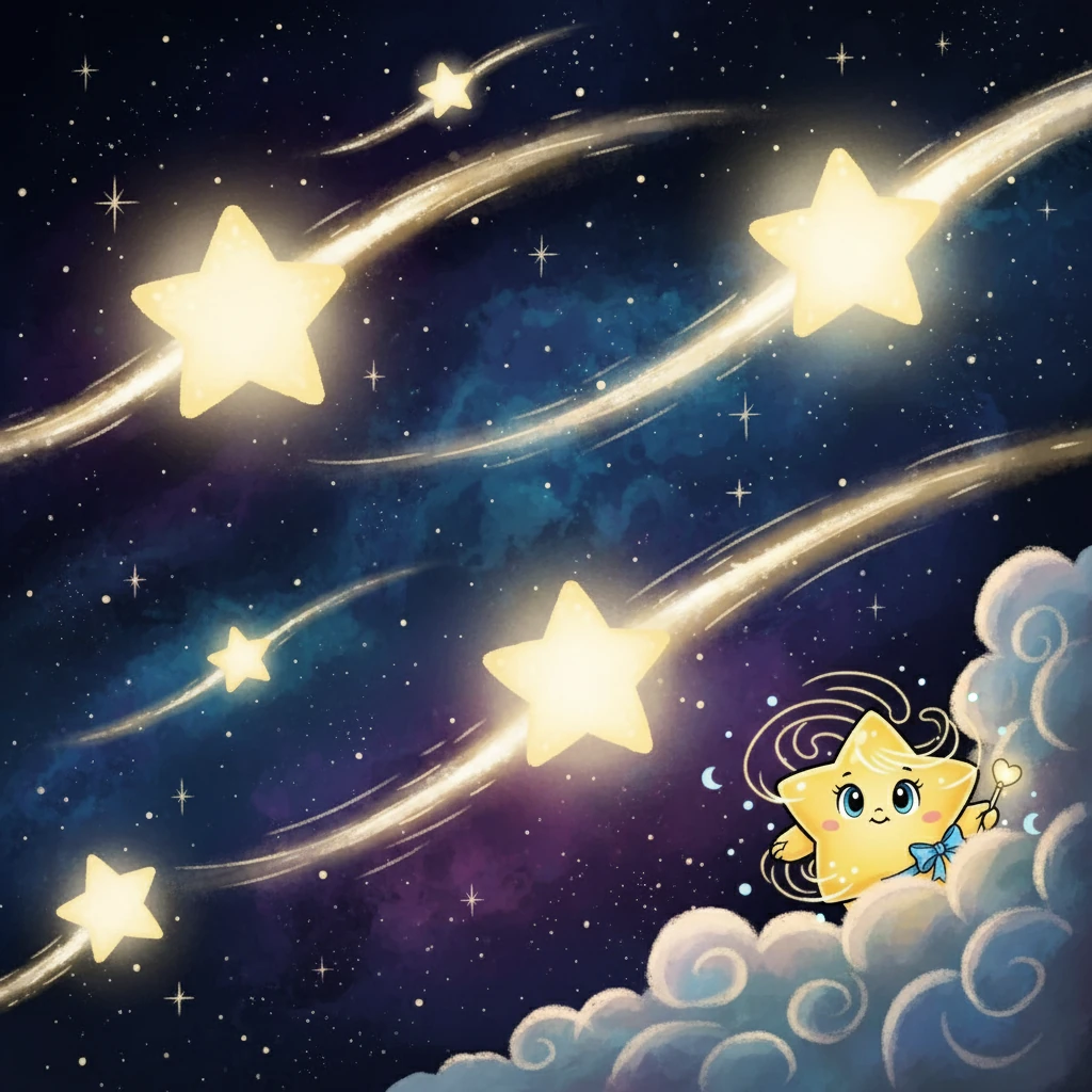 Luma often hid near the edges of the universe, watching the other stars. They boasted about their size and the distance their light traveled. She longed to be noticed, but her shy light barely glimmered.
