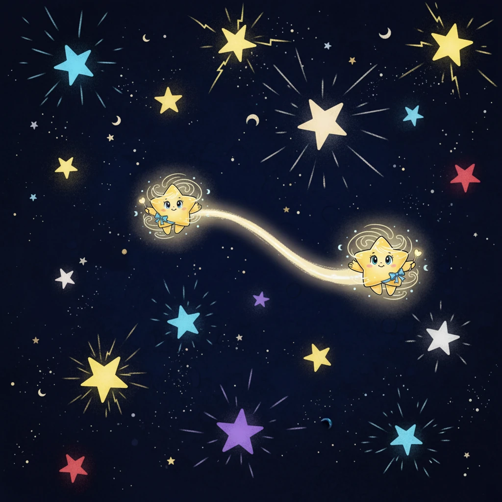 The other stars continued to boast and outshine each other, their lights competing in the sky. But Luma's soft glow, connecting to Mira, quietly persisted, a constant beacon in the vast darkness.