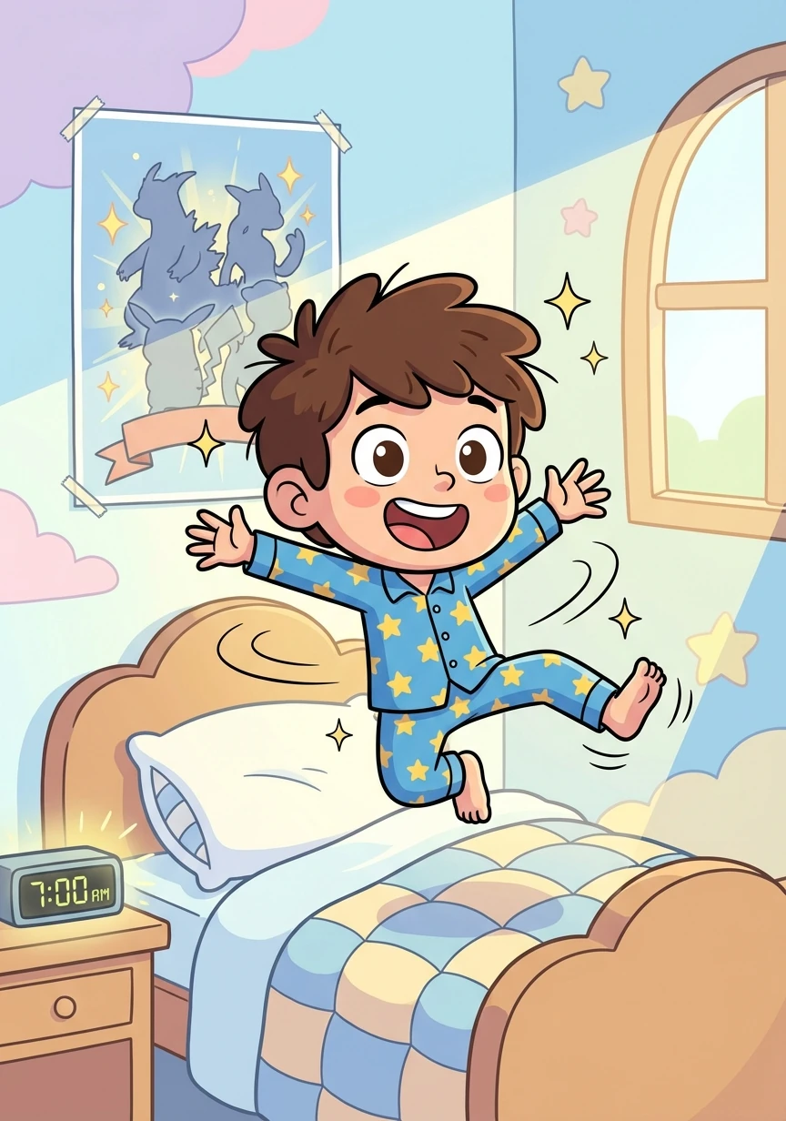 Leo, un joven entrenador Pokémon, se despierta emocionado. Hoy es el gran día: ¡el desfile de los Pokémon Shiny más hermosos del mundo!