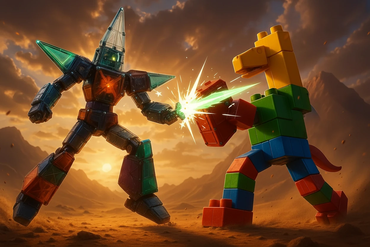 غاندام الشر يهاجم بشراسة، لكن غاندام الخير يصد هجماته. إنه يمثل الخوف والظلام.