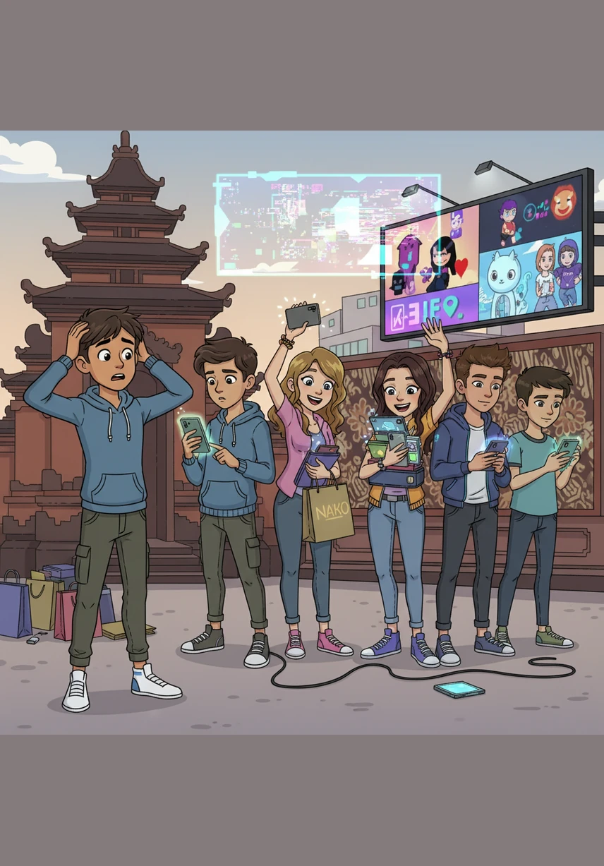 Sekumpulan remaja yang dikenali sebagai Nintendo Kids kelihatan lebih mengagungkan kebebasan individu dan materialisme berbanding nilai tradisi. Adam bimbang melihat budi bahasa dan kesopanan yang menjadi teras masyarakat semakin terhakis akibat pendedahan berterusan kepada kandungan siber yang tidak bermoral.