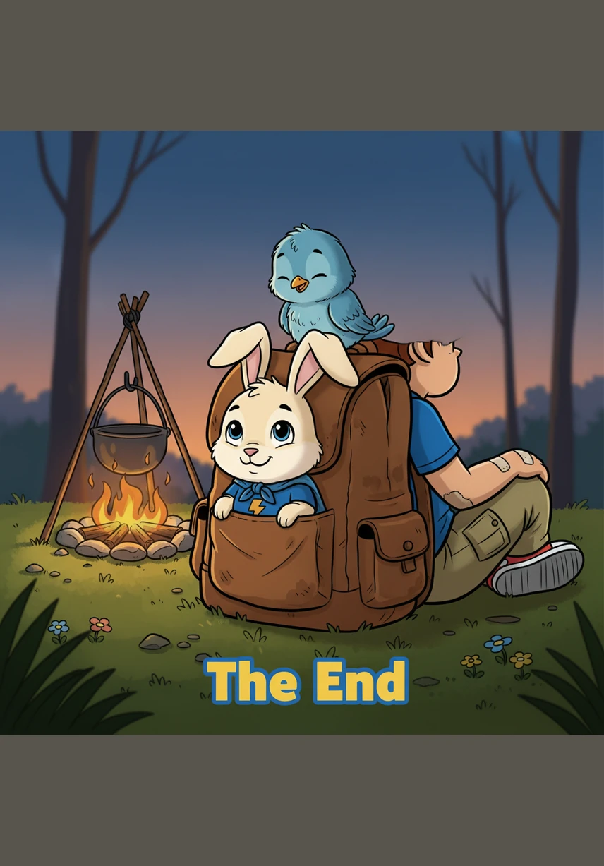 Finally back in his warm room, Max placed the compass on his nightstand and drifted into a deep, happy sleep. The little bird rested safely in a basket nearby, and Max dreamed of the many adventures still to come.