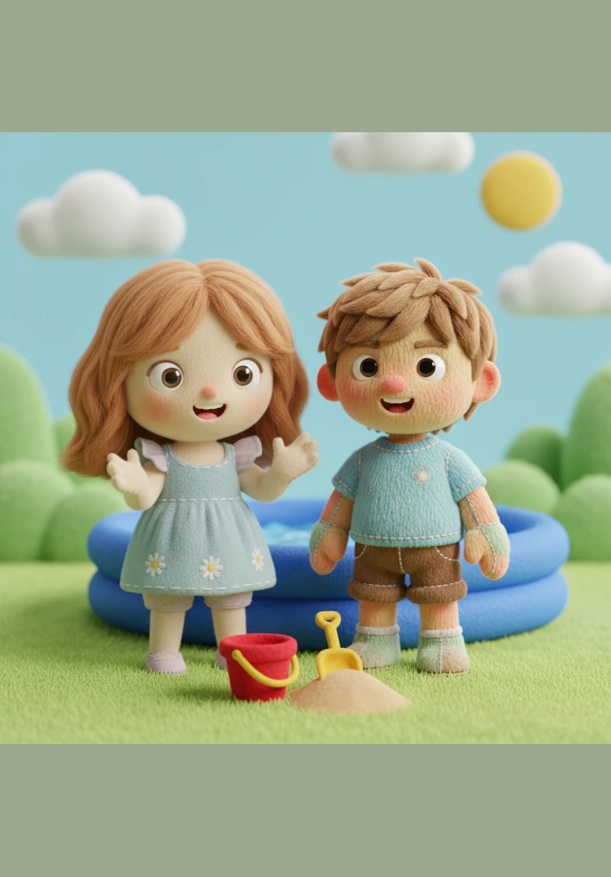 Under the warm glow of a summer sun, Esia and her friends Anae, Thais, and Zaysha run through the lush green grass of their shared backyard garden. The air is sweet with the scent of blooming flowers, and the girls laugh as they play among the vibrant petals and tall hedges.