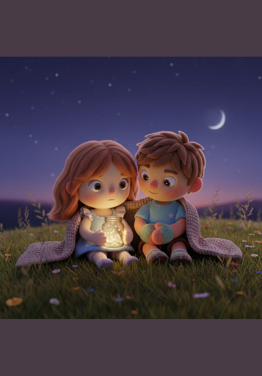 Before the stars come out, Esia sits by her bed for a long time, watching the flower and wondering what secrets it might be hiding. She gives the petals a gentle kiss and whispers a soft goodnight, feeling a strange bond with the mystical bloom.