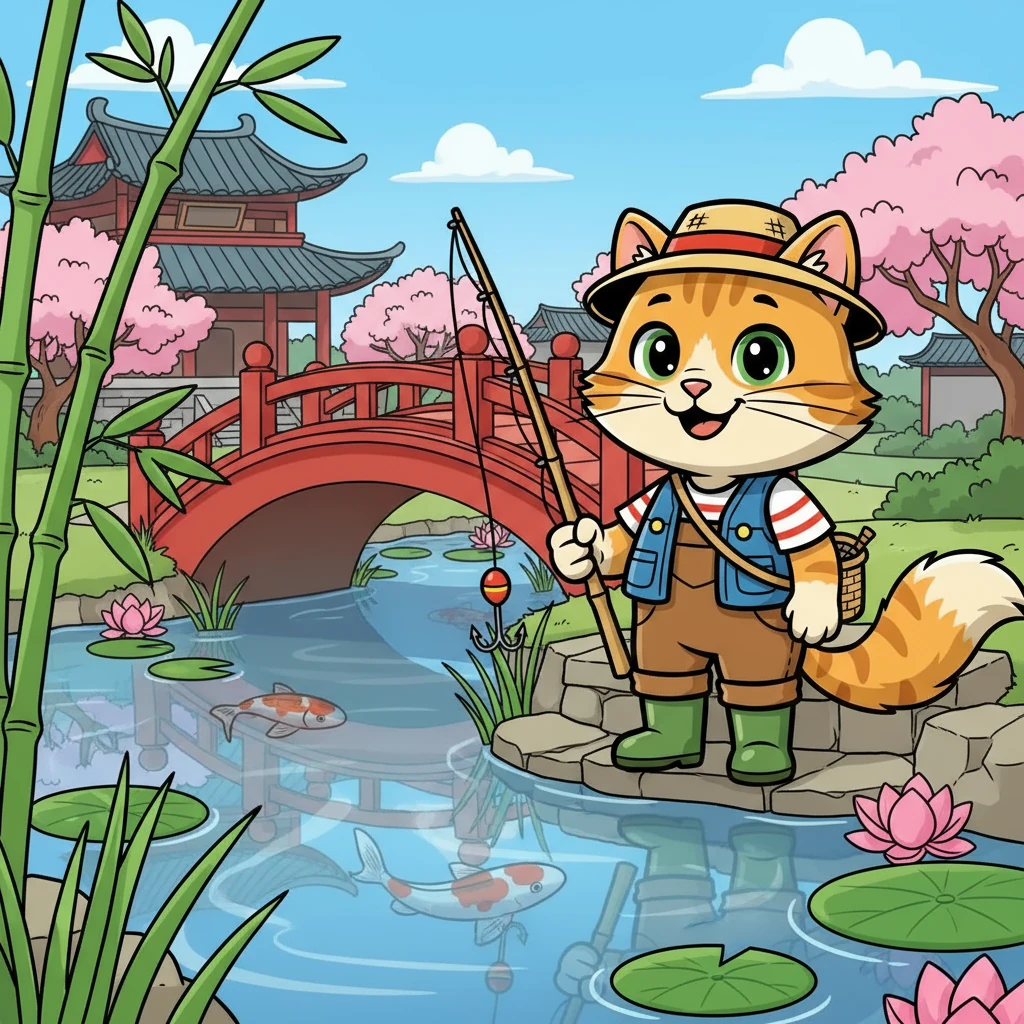 她耐心地等待着，眼睛一眨不眨地盯着水面。/ She waited patiently, her eyes fixed on the water.