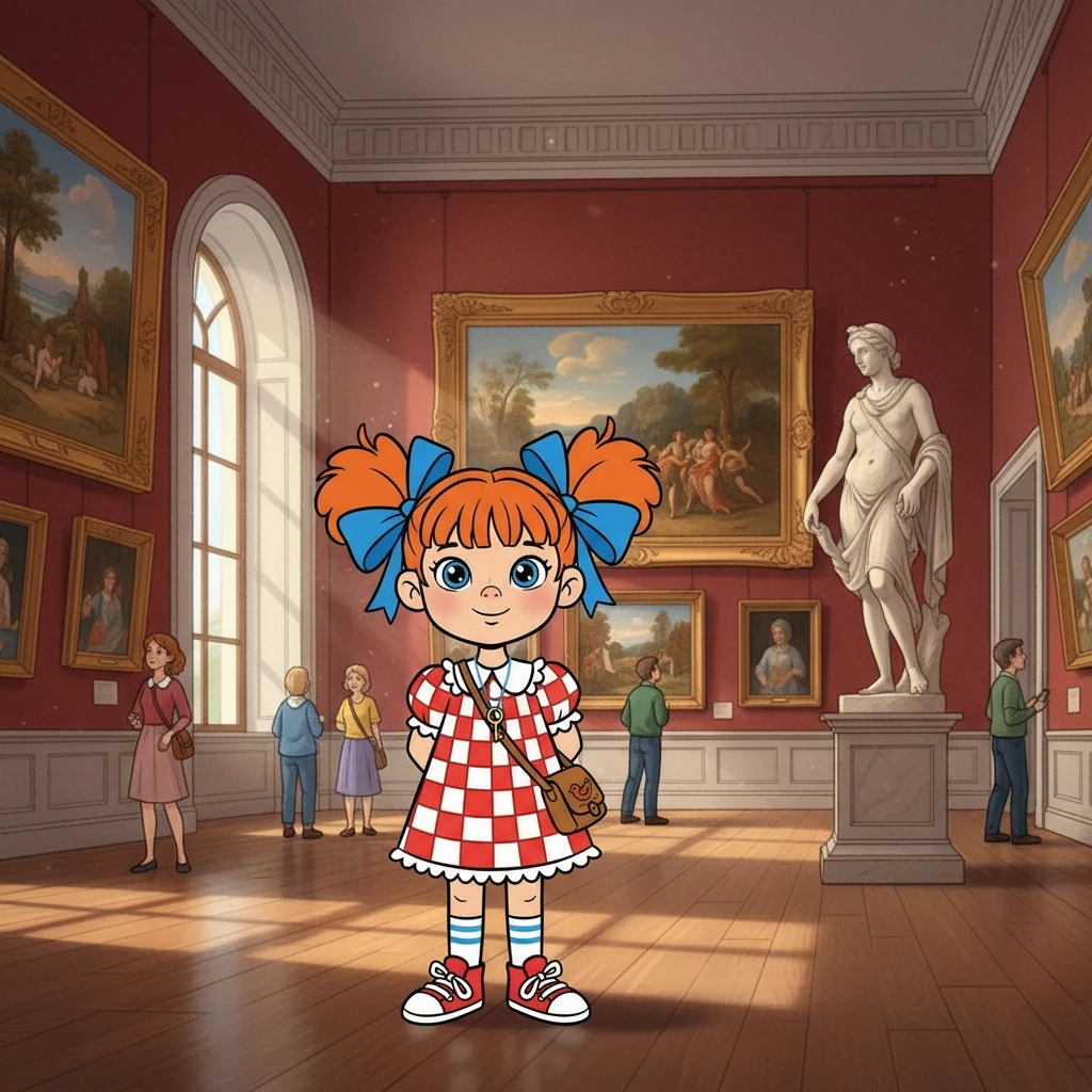 Затем Алиса посетила музей имени Радищева, где увидела множество картин и скульптур. Она восхищалась красотой искусства и удивлялась, как художники передают свои чувства. Алиса почувствовала себя настоящим исследователем прекрасного.