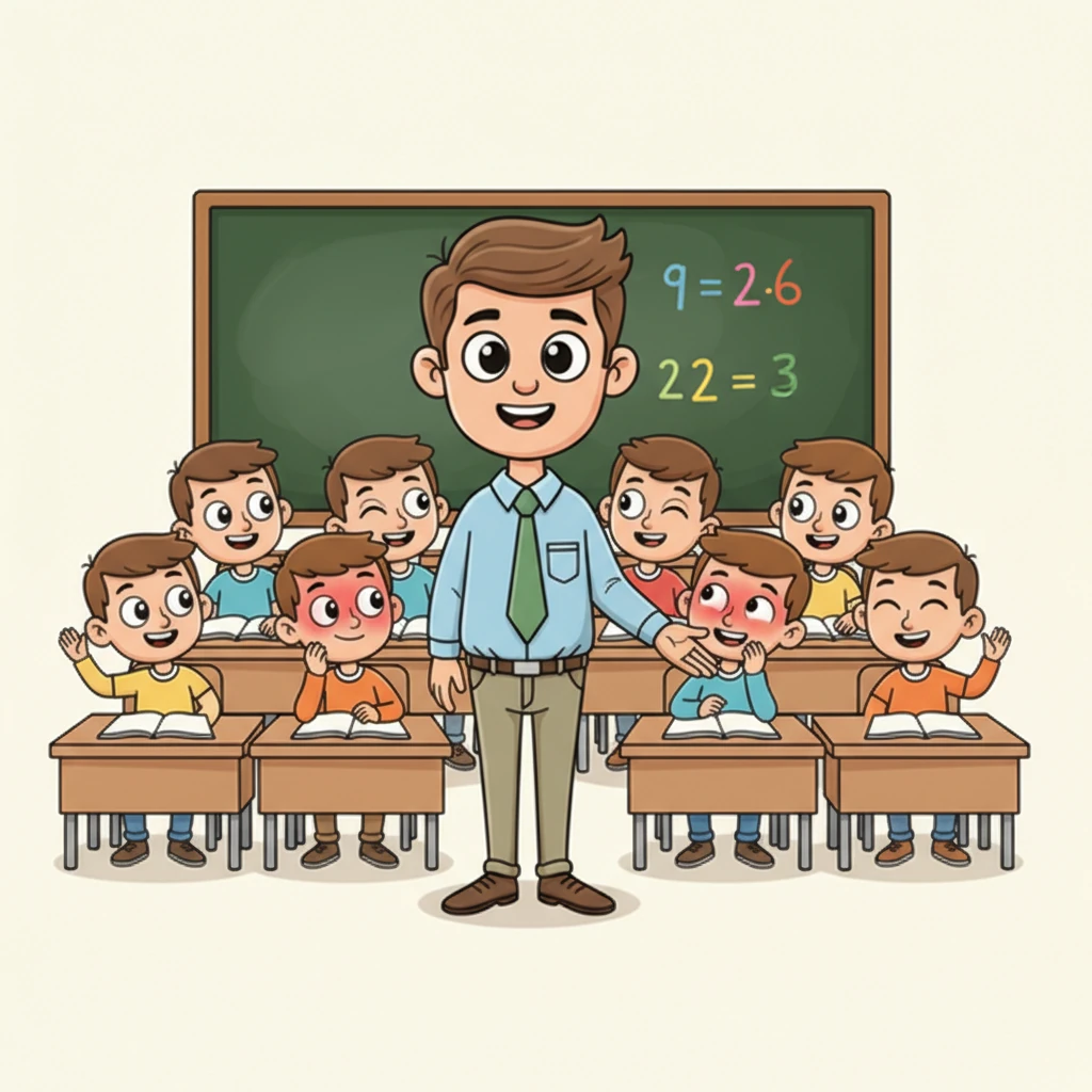 آقای معلم متوجه حواس‌پرتی آرش شد و با لبخندی گرم گفت: "آرش جان، فکرت کجاست؟" آرش کمی سرخ شد و سریع نگاهش را به تخته برگرداند. همه بچه‌ها خندیدند و آقای معلم با صدایی آرام درس ریاضی را شروع کرد.