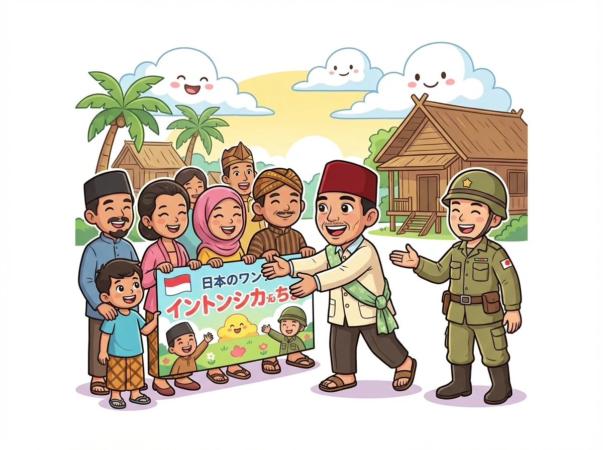 Untuk menarik simpati rakyat Indonesia, Jepang datang dengan propaganda manis dan menyebut diri mereka sebagai 'saudara tua'.