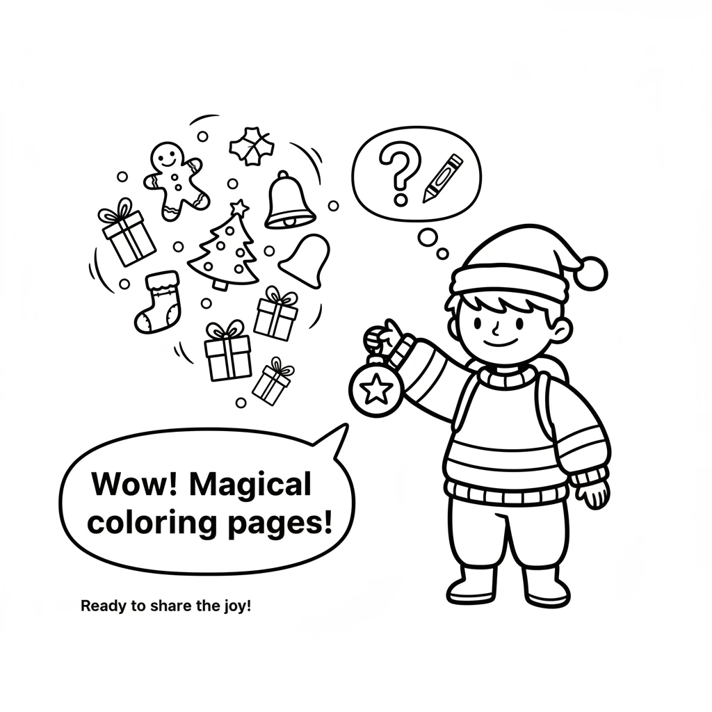 Pip realized these weren't just drawings. They were magical outlines, waiting for colors to fill them in! They were ready to be shared and loved by li