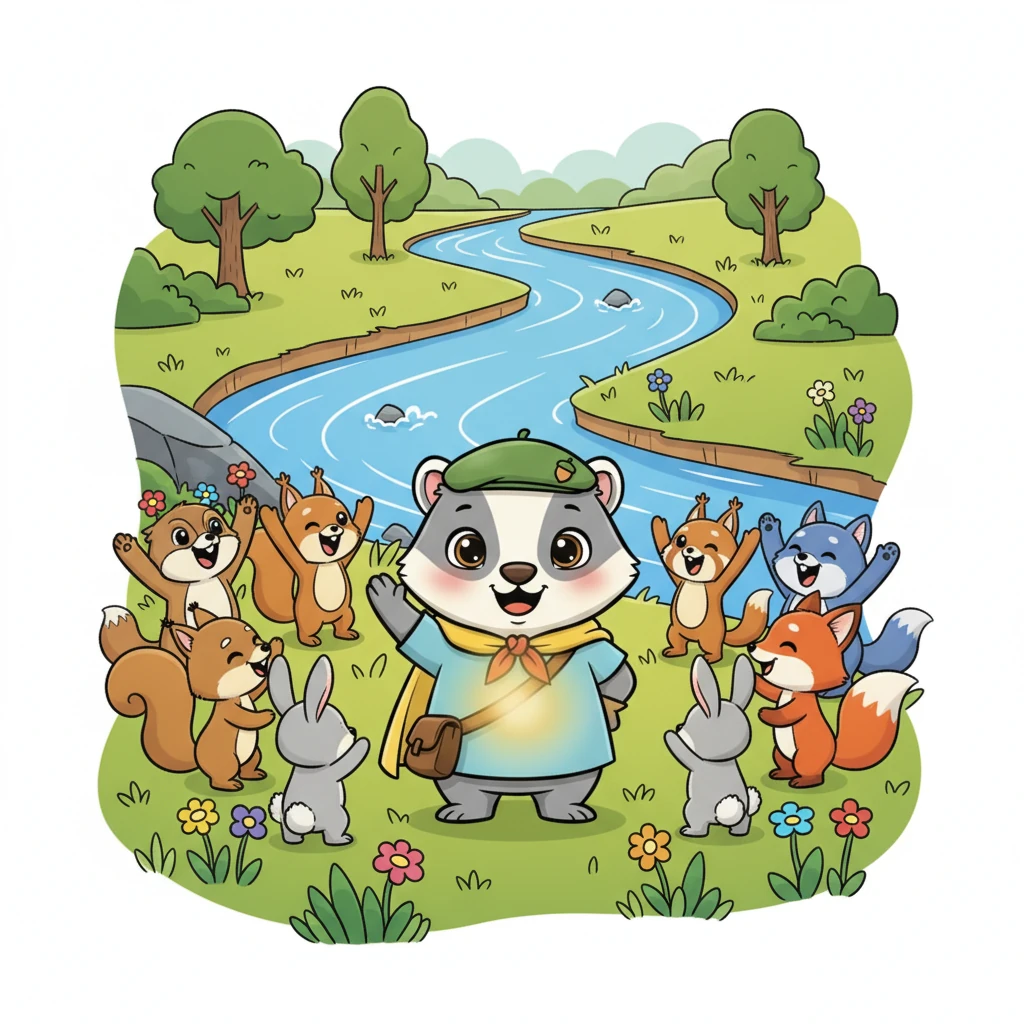 Pip returned home a true hero, greeted by cheering animals and the beautiful, lively sound of the Whispering River flowing freely again. He felt a warm glow in his chest, knowing he had helped his home and learned that even the smallest creature can make a big difference when connected to nature and friends.