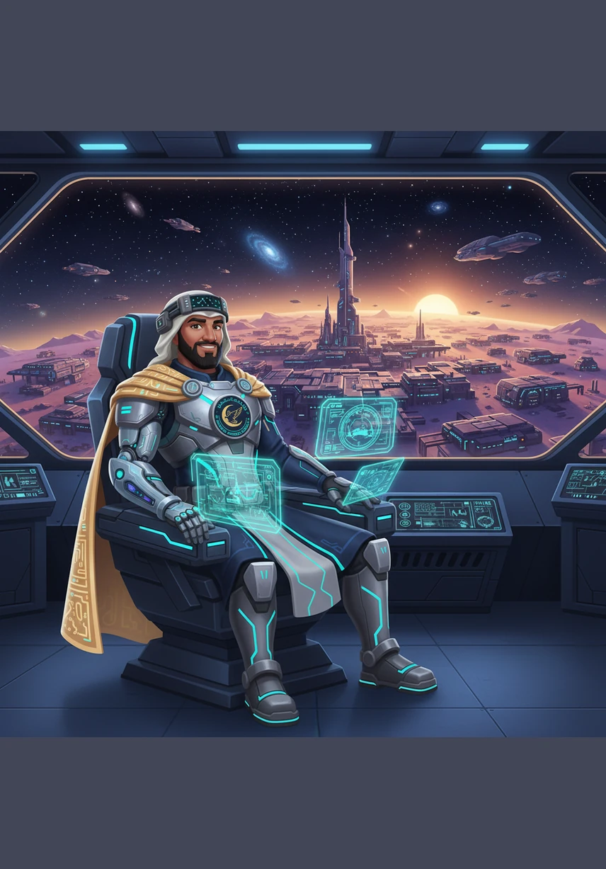 As a new dawn rises over the colony, Khalid returns to his command chair to chart a course for the next frontier. He looks out at the vast expanse of the universe, ready to lead his fleet toward new adventures and lasting peace.