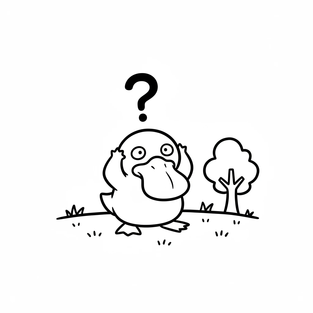 Psyduck looks a little confused but utterly adorable, with a big question mark floating above its head. It tries to figure things out.
