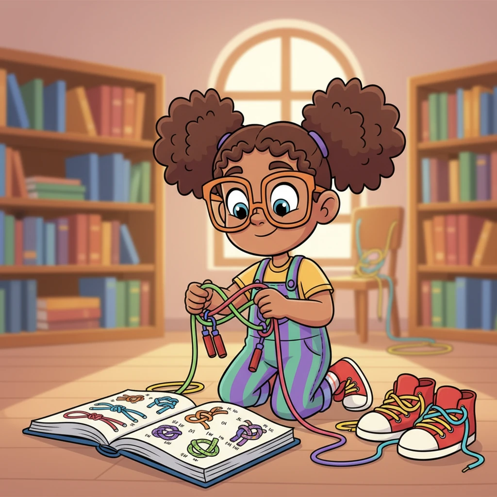Meanwhile, Salma and Suli borrowed a big book on knots from the library, filled with diagrams of intricate twists and loops. They spent hours practicing, tying everything from shoelaces to jump ropes into super-strong knots. Their fingers became surprisingly nimble, ready for any challenge.