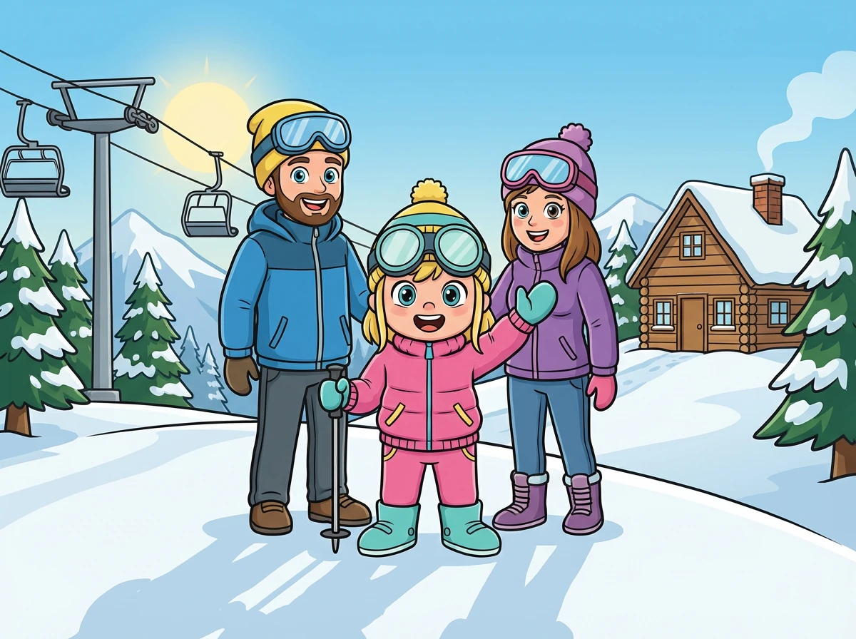 Met het verdiende geld kon de familie toch nog een paar dagen op wintersport. Noé straalde van trots en blijdschap.