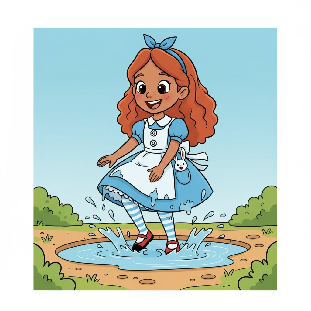 The puddle was small, but Sparkle felt a thrill of excitement. She wiggled and splashed, exploring every tiny corner of her new, temporary home.