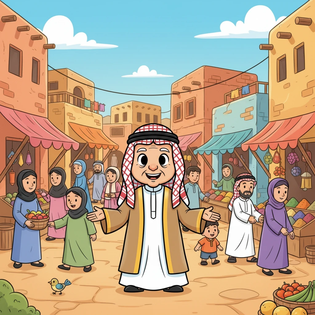 يصف الجد حسن البيوت المتواضعة ذات الألوان الترابية والأسواق الصغيرة المزدحمة بالناس. لا توجد أبراج شاهقة أو شوارع واسعة، بل مجتمع متماسك حيث يعرف الجميع بعضهم البعض. كانت المحبة والتعاون ينسجان خيوط حياتهم اليومية ببساطة ودفء.