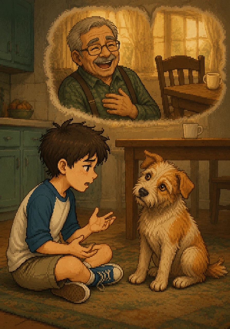 The words began to spill out of Leo like a broken dam, telling the dog about his grandfather’s laugh and the empty seat at the kitchen table. The dog tilted his head, listening with such deep focus that Leo felt truly heard for the very first time.