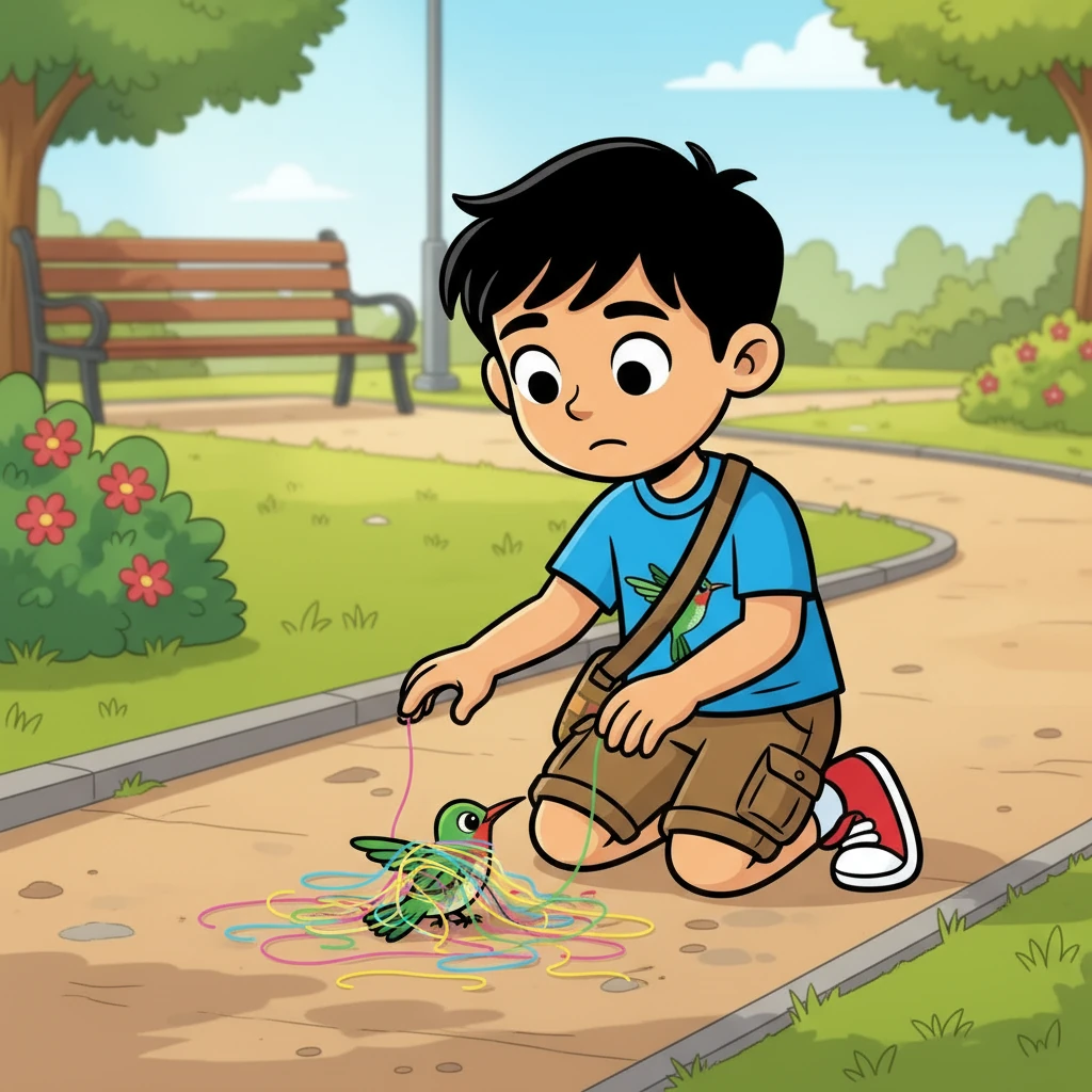 O menino e o colibri