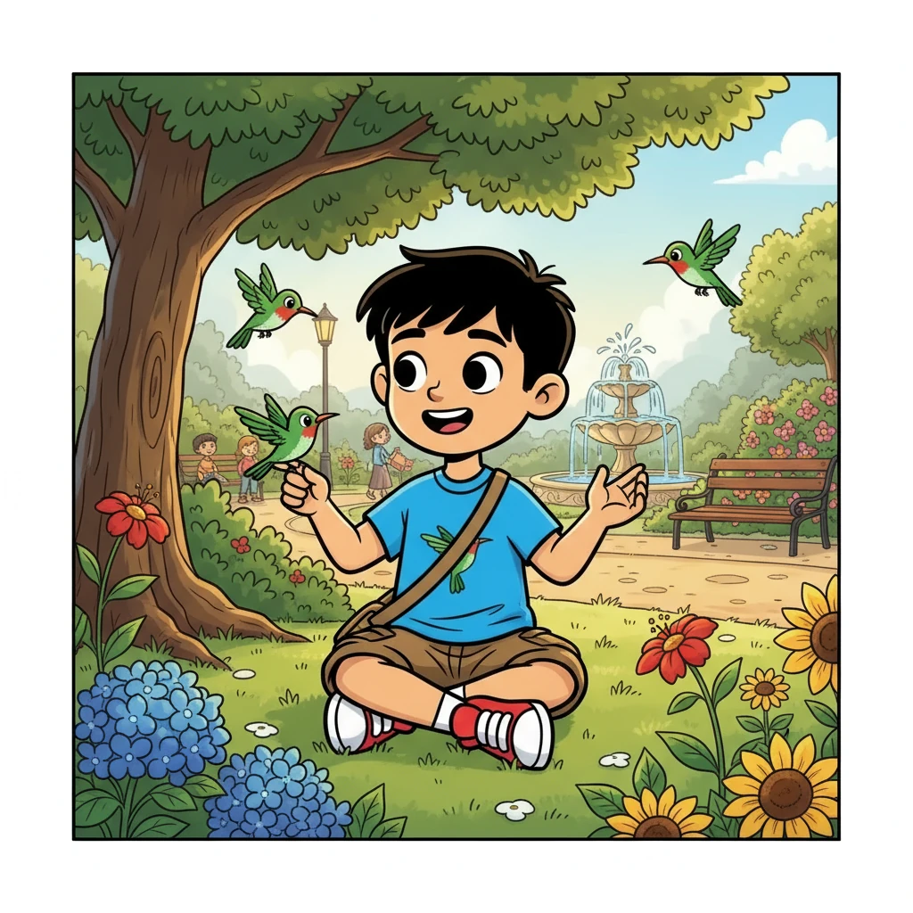Desde aquele dia, Miguel e o colibri se tornaram grandes amigos. O colibri sempre voltava para visitar Miguel, e juntos eles compartilhavam momentos especiais na pracinha.