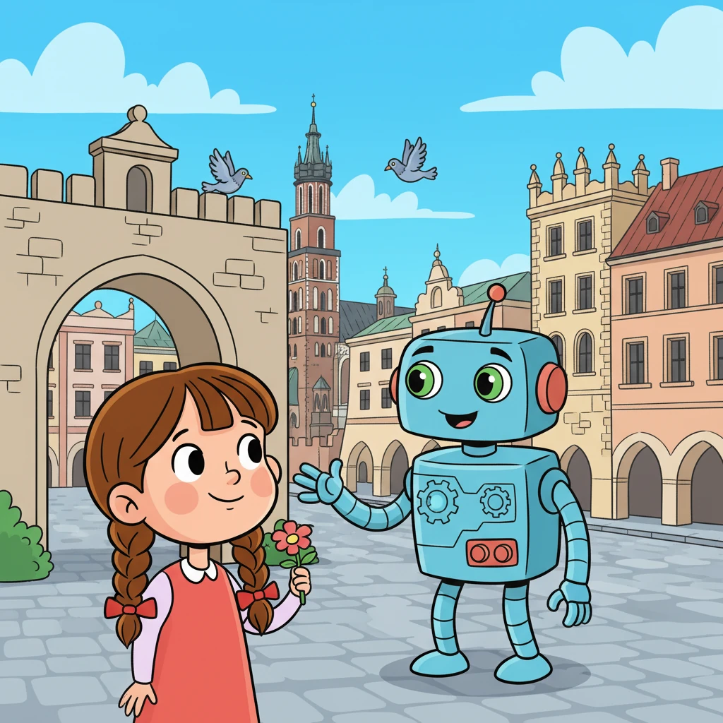 W Krakowie Zosia spotkała robota o imieniu Robi, który miał być jej towarzyszem w przygodzie. Robi był przyjazny, pomocny i potrafił rozwiązywać skomplikowane zagadki.