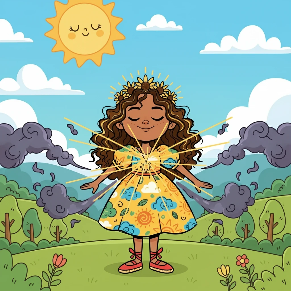 Helio explicó que la clave estaba en la respiración y la conexión con el sol. Solara, inspirada, comenzó a practicar, inhalando profundamente la energía solar y exhalando la oscuridad.