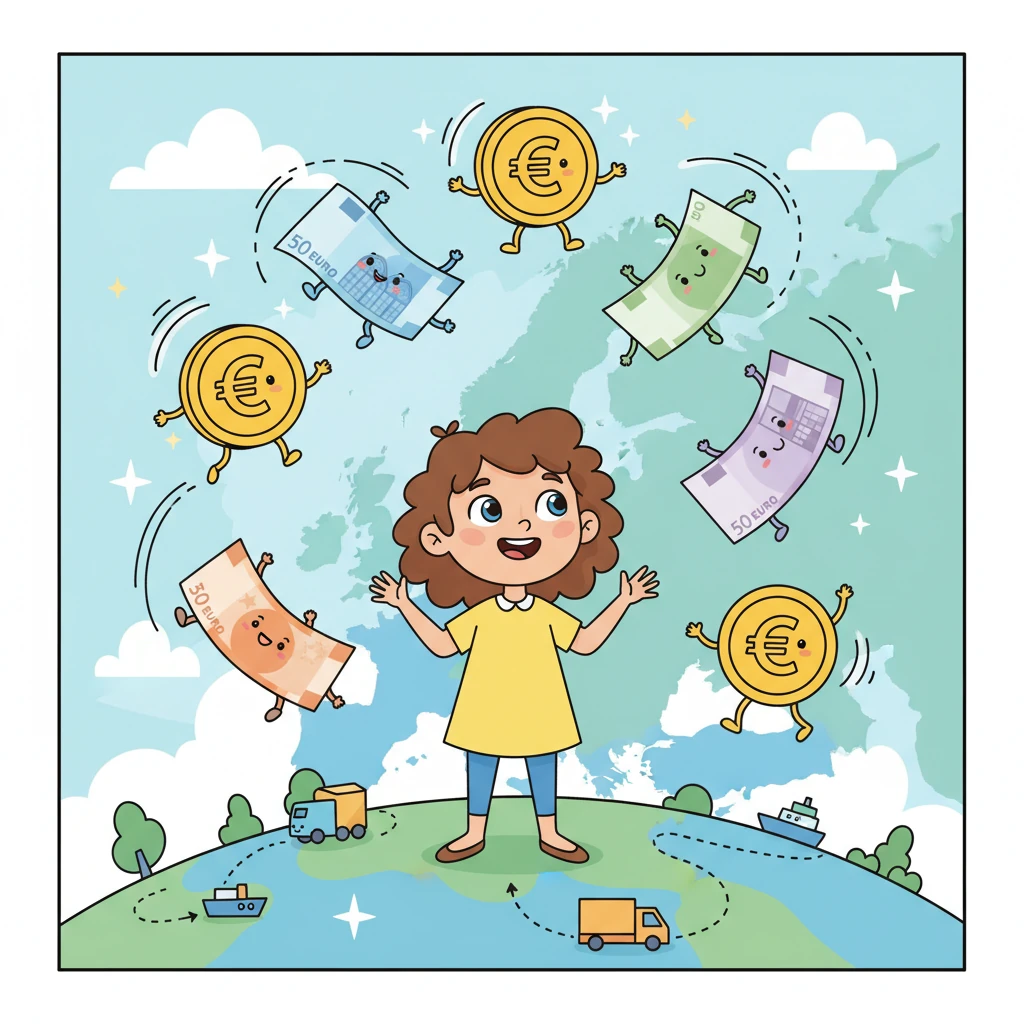 Elara imagines cheerful euro coins and banknotes dancing across the continent, making travel and trade wonderfully simple for millions of people. The introduction of the Euro brought a common currency to many member states, uniting their economies even further.