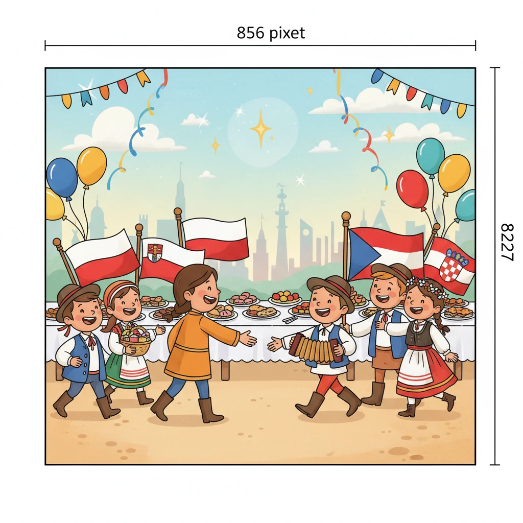 She pictures a grand welcoming party as many new nations, particularly from Central and Eastern Europe, join the EU family, bringing diverse cultures and new energy. The union continued to grow, embracing more countries and celebrating its rich diversity.