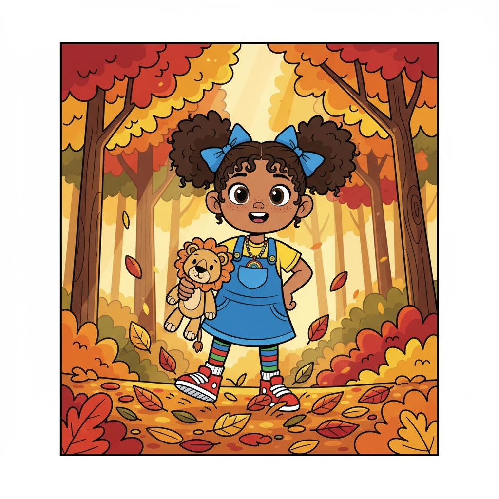Feeling refreshed, Maya went for a walk in the woods. She crunched through fallen leaves and admired the changing colors of the trees. The world felt peaceful.