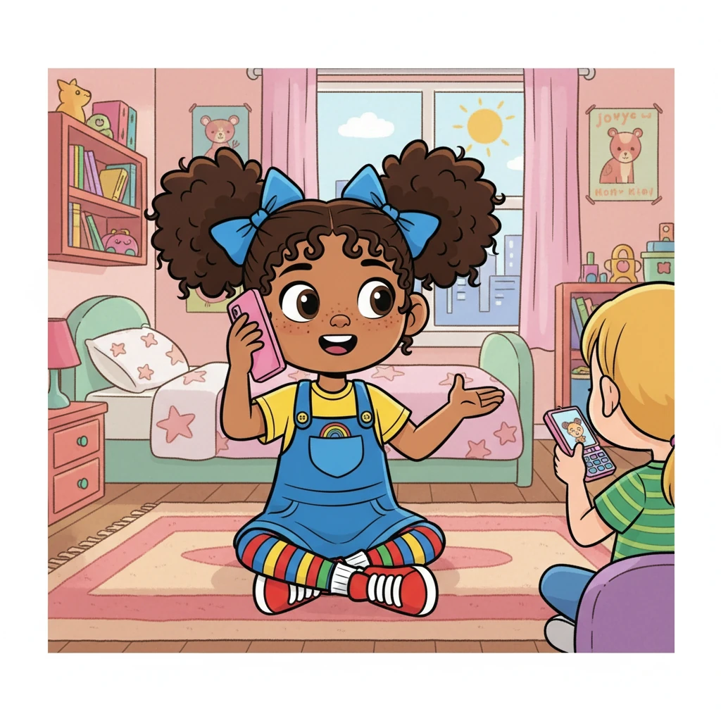 Later, Maya talked on the phone with her best friend, Lily. They chatted about their plans for the break, sharing secrets and stories. Maya felt connected.