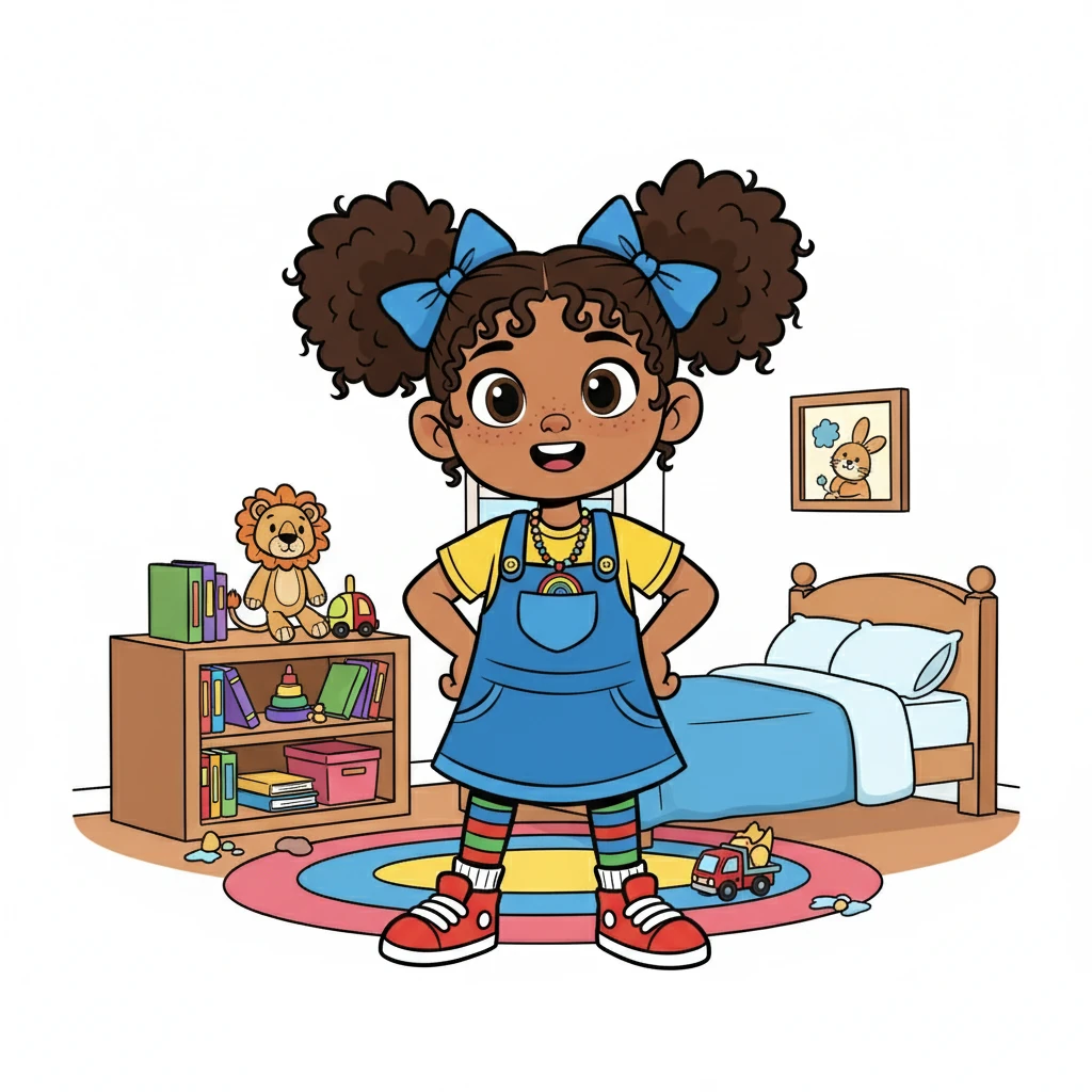 Back at home, Maya cleaned her room. She organized her toys and books, feeling a sense of accomplishment. A tidy room made her feel good.