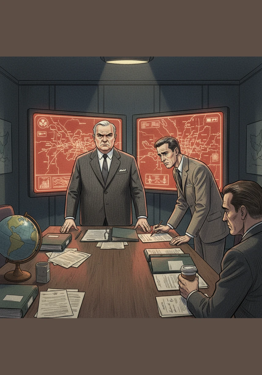 Robert Miller stares at the grainy black-and-white aerial photographs, his hands trembling as he identifies the unmistakable silhouettes of Soviet R-12 missiles on Cuban soil. The air in the briefing room feels heavy with the sudden weight of a world about to change forever.