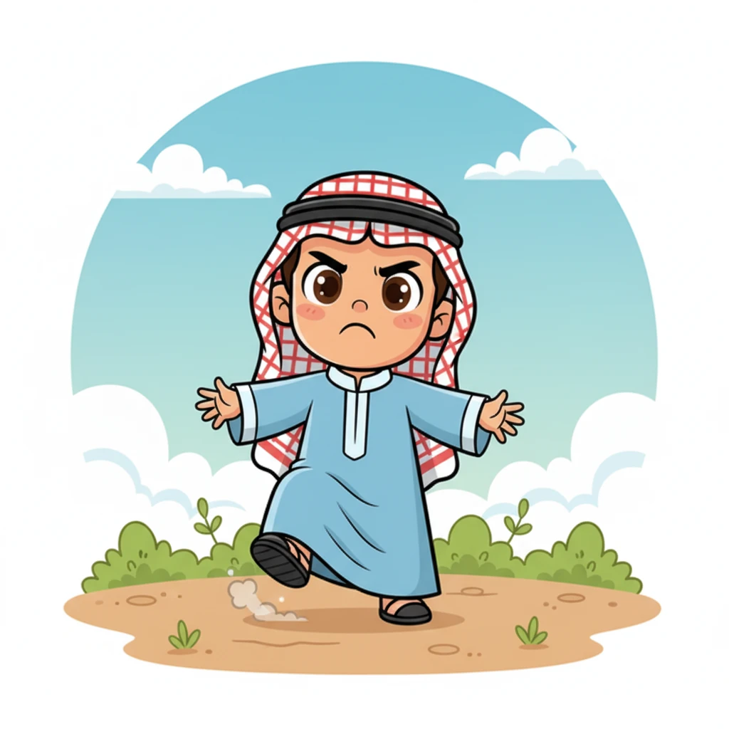 في صباح اليوم التالي، لم تظهر البلوطة العملاقة. سار فرحان ذهابًا وإيابًا بفارغ الصبر، وهو يضرب بقدمه الصغيرة الأرض. تساءل لماذا لم يستجب دعاؤه على الفور، وتحول تعبيره المبهج إلى عبوس يدل على نفاد الصبر.