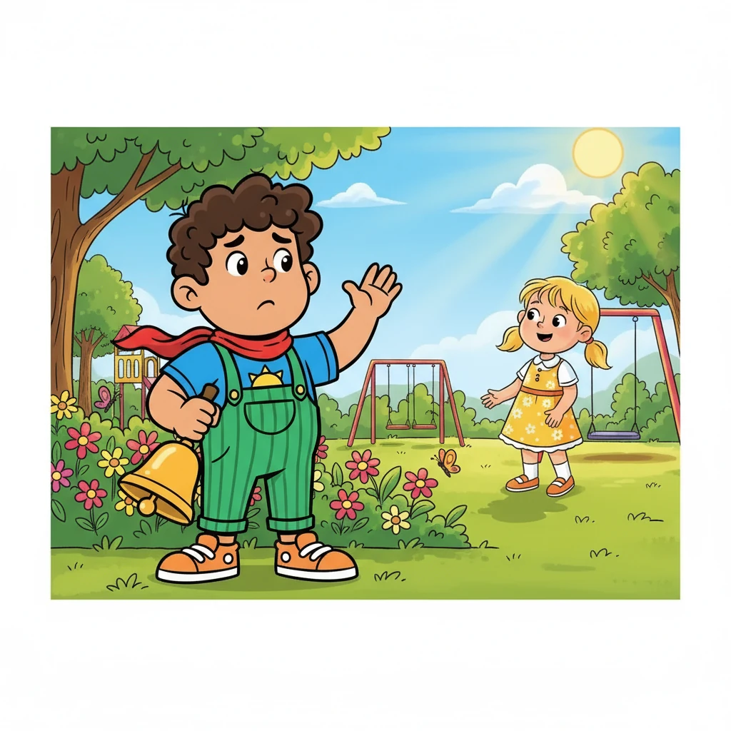 As Naitvik played in the park, he felt a little shy when he saw another child. He hesitated, wondering if he should say hello. Taking a deep breath, Naitvik remembered the magic of a good morning.