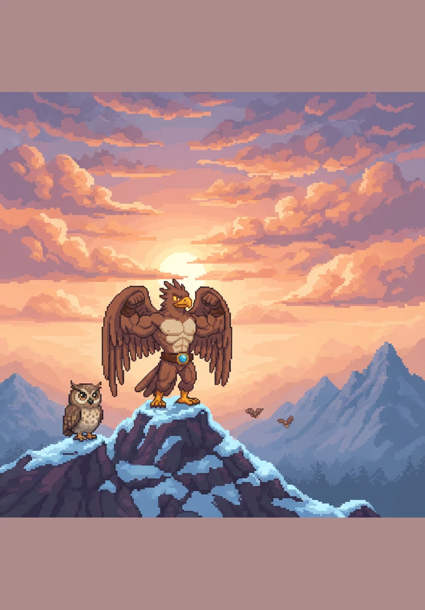 High atop the jagged peaks of the Whispering Mountains, a young eagle named Aquila looks out over the world. While the other eagles focus on the hunt, Aquila is captivated by the way the morning sun paints the clouds in shades of amber and violet.